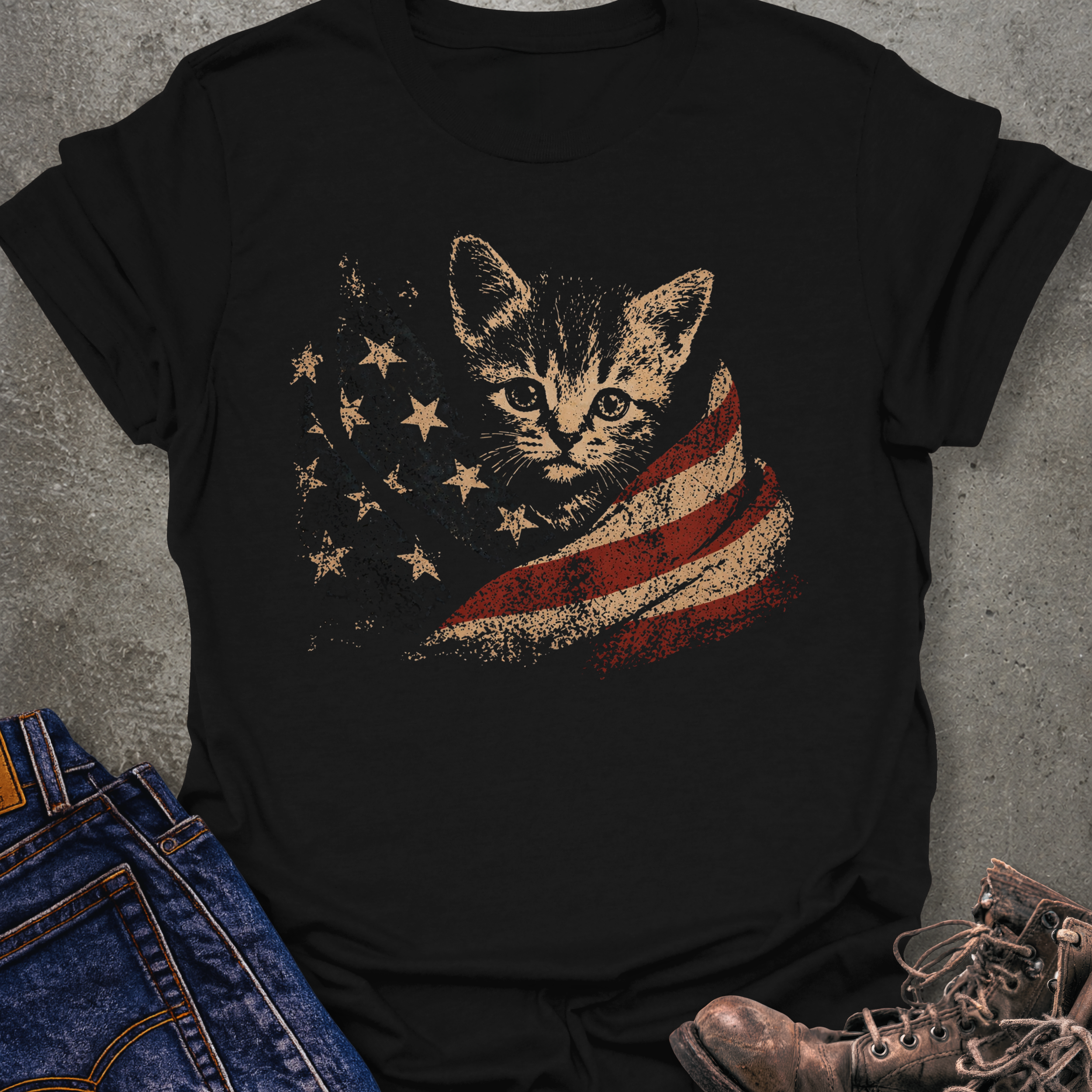 Patriotic Kitten T-Shirt